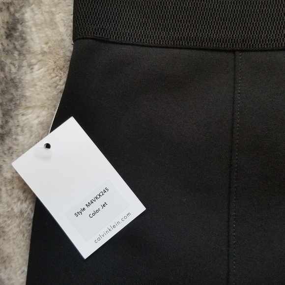 Calvin Klein Pull On Wide-Waistband Knit Pants - Picture 5 of 5